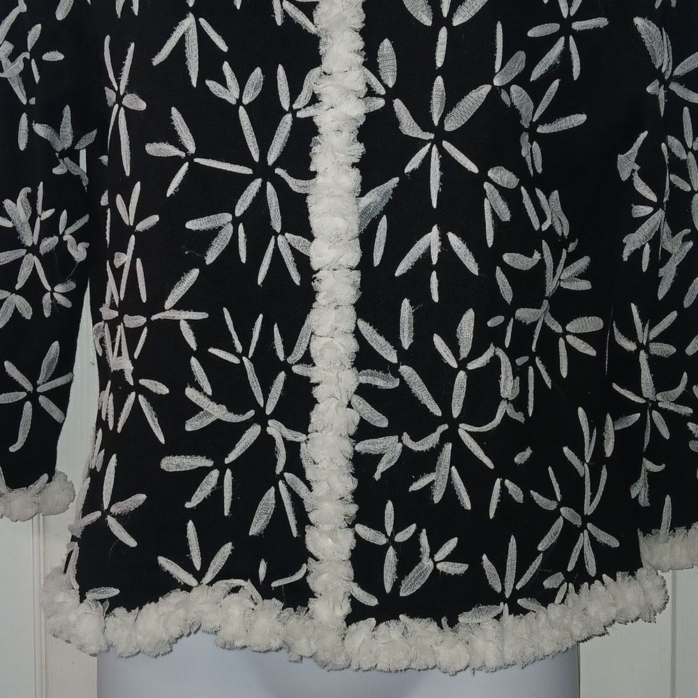 Michael Simon Vintage Snowflake Button Down Cardi… - image 2